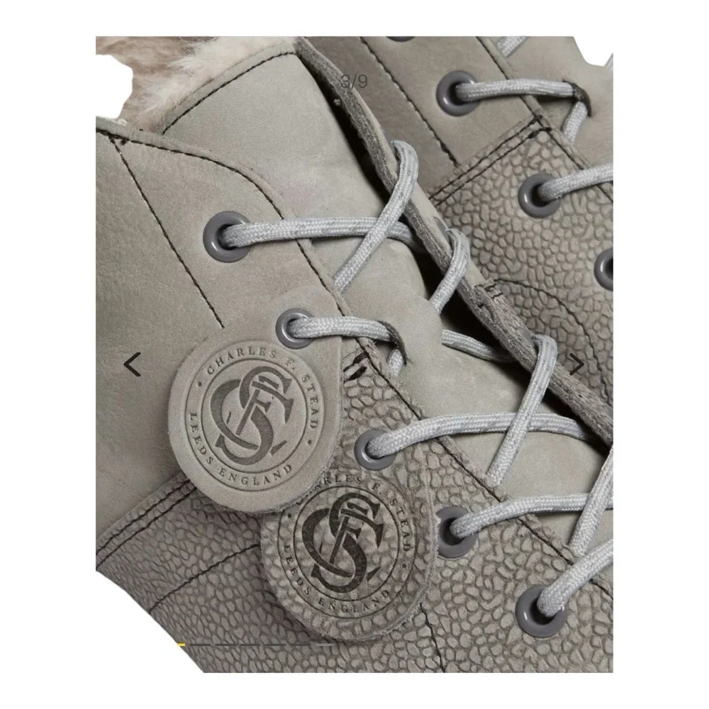 Dr. Martens Church Nubuck and Pebble Monkey Boots. Grey Lace-Up Boots. NWOB - Picture 4 of 11